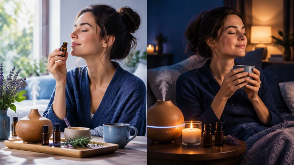 Nghi thức hương thơm buổi sáng và tối giúp giảm căng thẳng tự nhiên